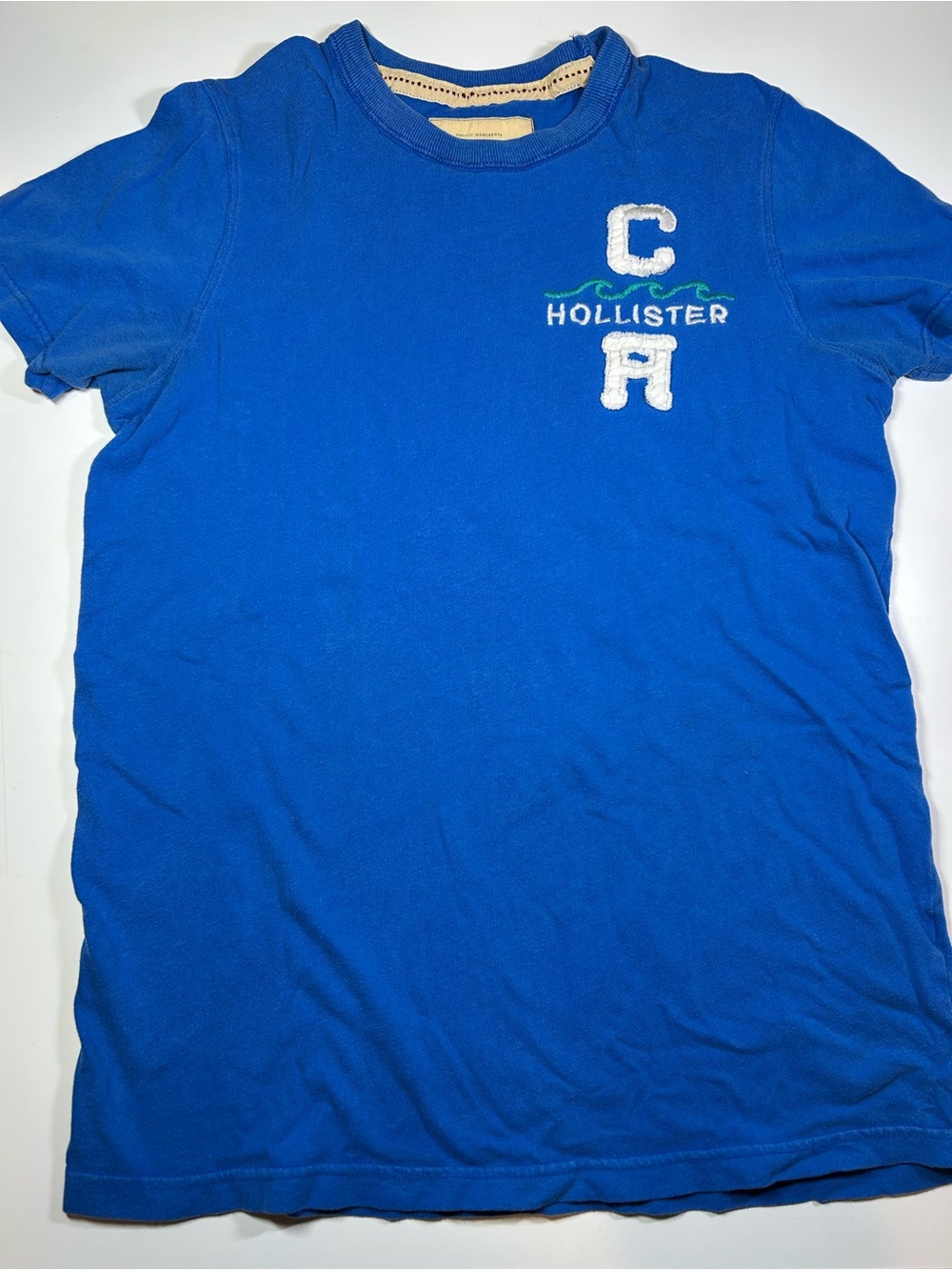 🔥2/$20 Mix & Match🔥 Hollister Logo CA Tee Men’s Large Crew Royal Blue